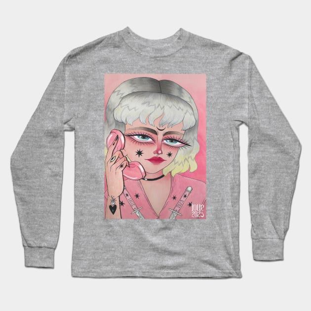 Hanging on the Telephone Long Sleeve T-Shirt by lOll3